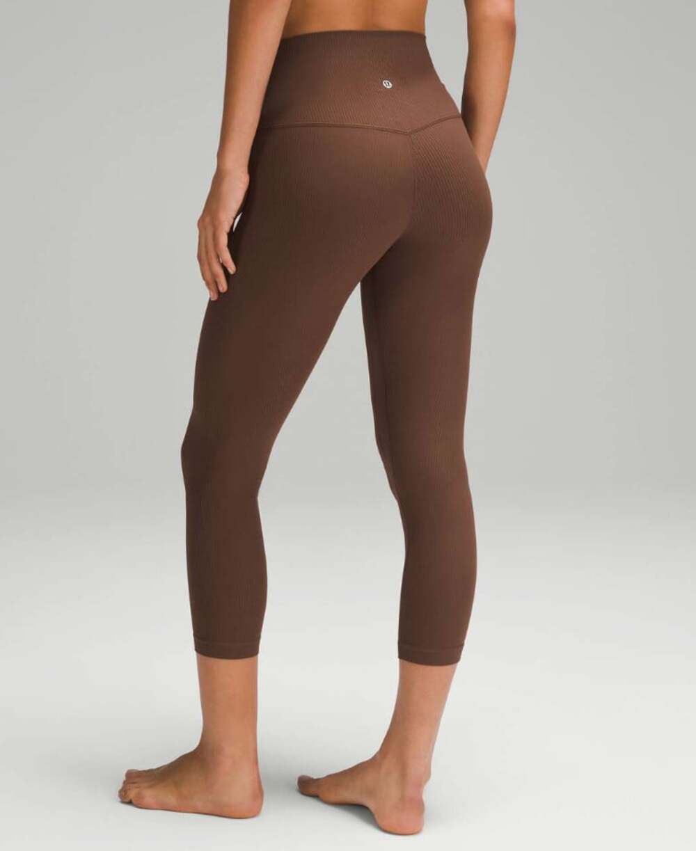 Lululemon Align Ribbed High-Rise Crop 23" Java Size 6